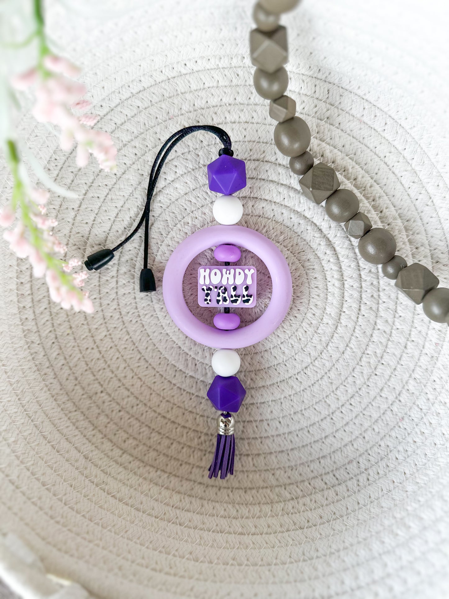 Howdy Y’all (Purple) Car Charm