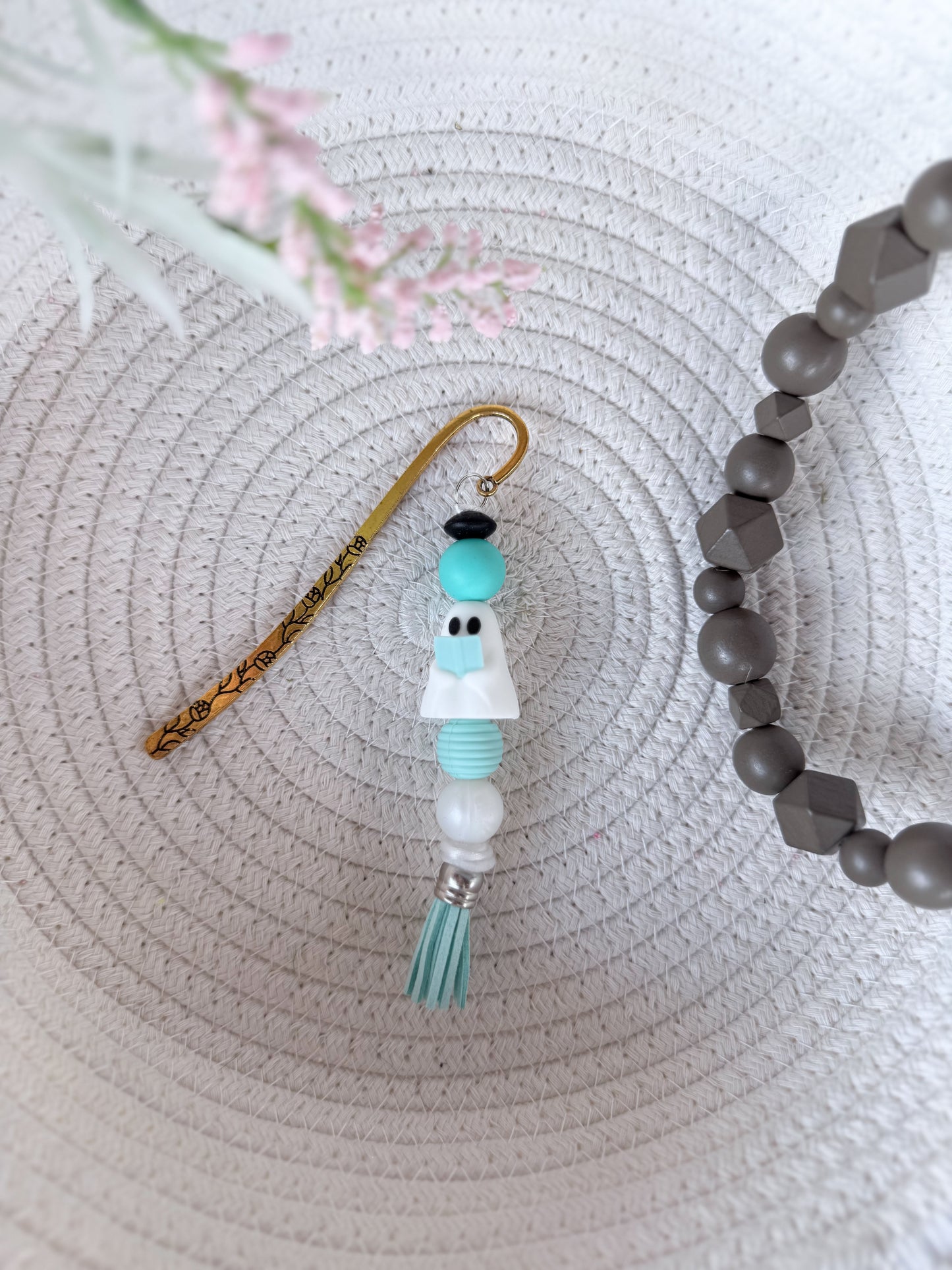 Book Ghostie Bookmark (Teal)