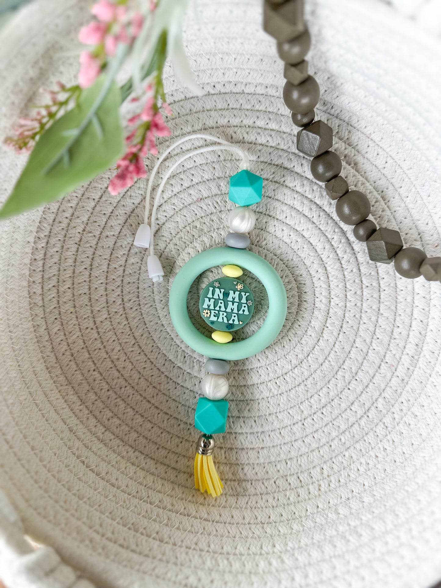 James and Jane Co In My Mama Era Cute Hand Made Car Charm Rearview Mirror Ornament