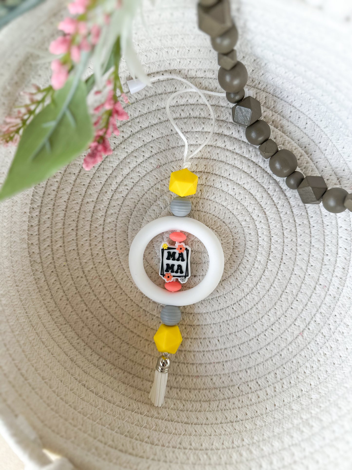 James and Jane Co Mama Cute Hand Made Car Charm Rearview Mirror Ornament