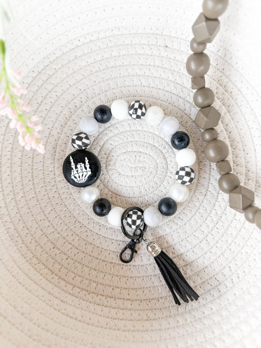 Punk Rock Chick Wristlet Keychain