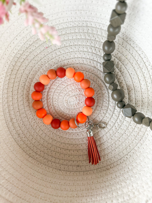 Pumpkin Spice Wristlet Keychain
