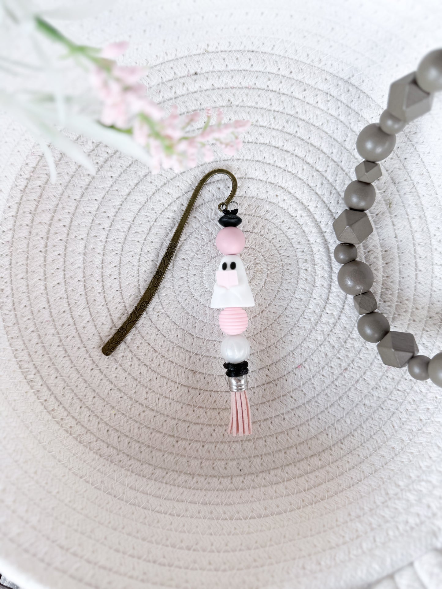 Book Ghostie Bookmark (Peach)