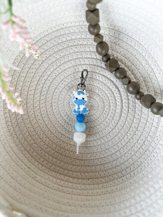 James and Jane Co Blueberry Milkshake Keychain Cute Hand Made Keychain
