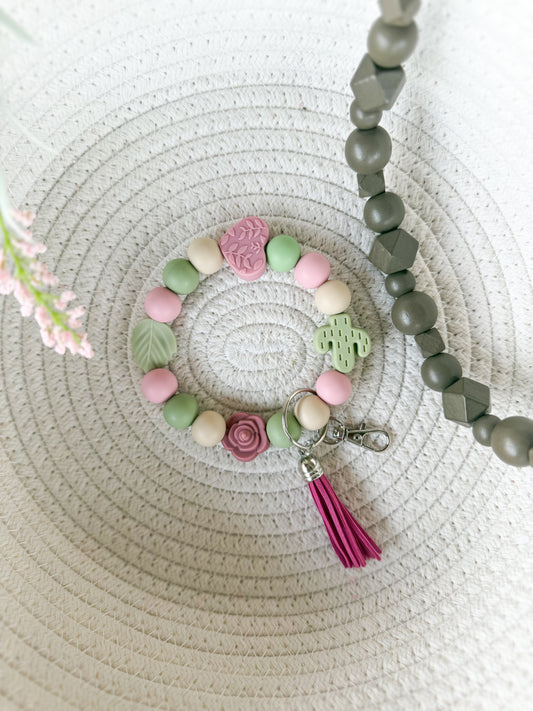 Desert Garden Wristlet Keychain