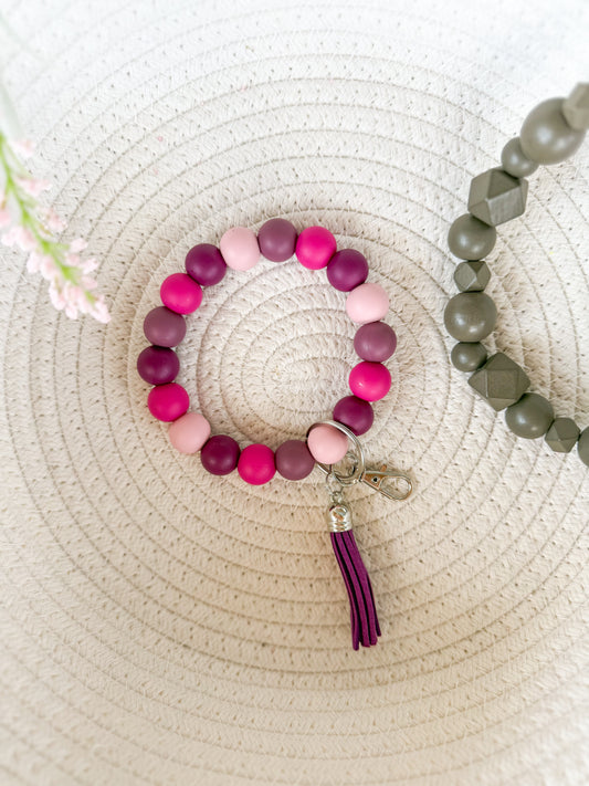 Berry Blush Wristlet Keychain