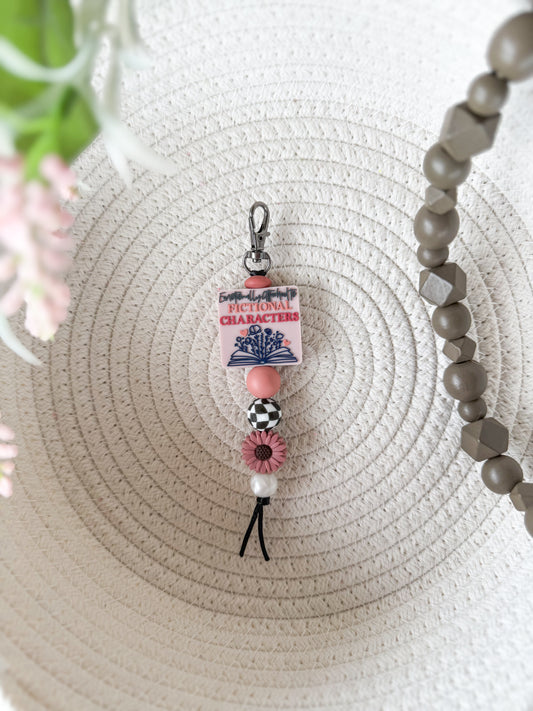James and Jane Co. Cute Hand Made Emotionally Attached to Fictional Characters Keychain Books
