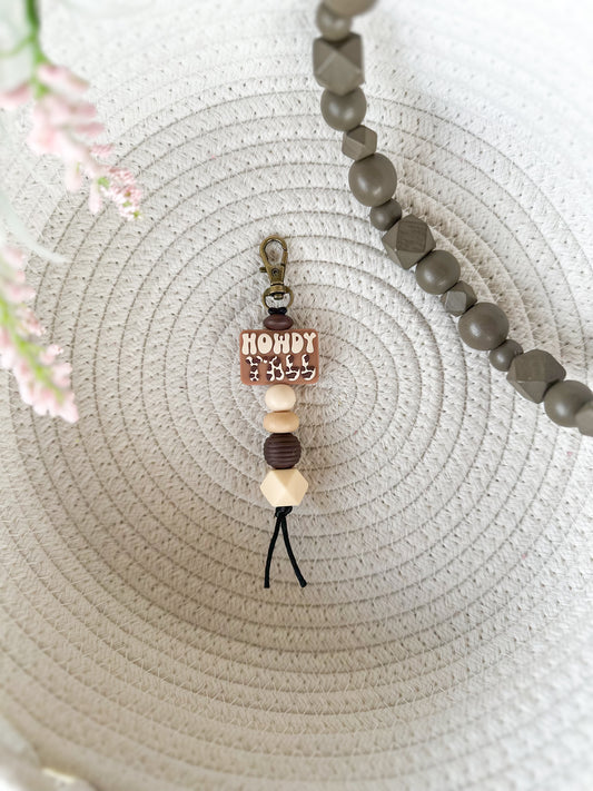 James and Jane CoHowdy Y’all (Neutral) Keychain Cute Hand Made Keychain