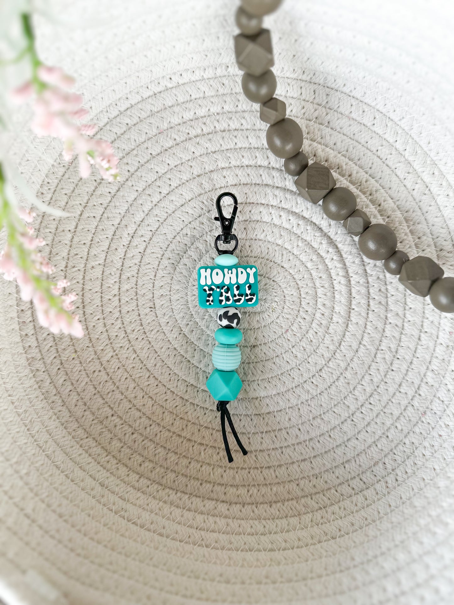 James  & Jane Co Howdy Y’all (Teal) Keychain Cute Hand Made Keychain