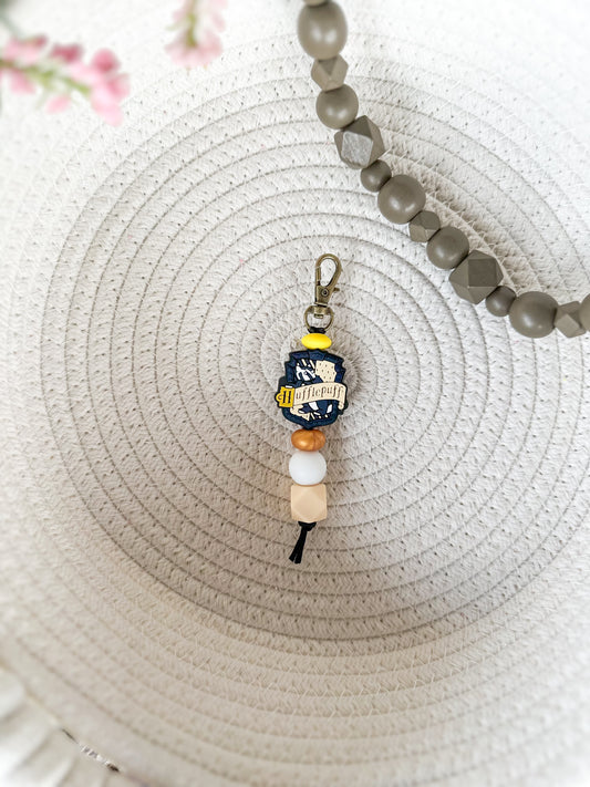 James and Jane Co Daisy Hand Made Keychain Hufflepuff - Harry Potter Keychain Hogwarts