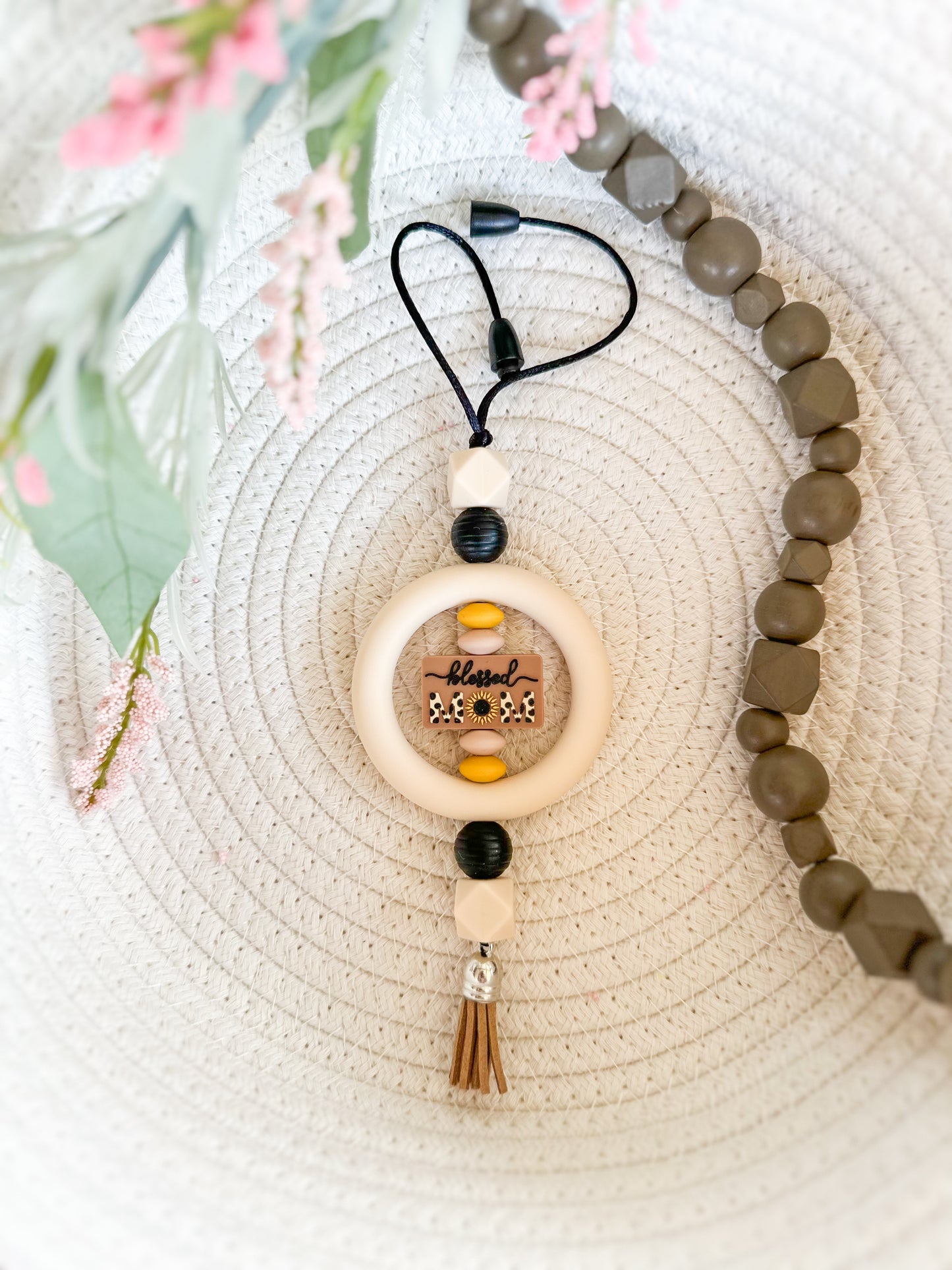 Blessed Mom Car Charm