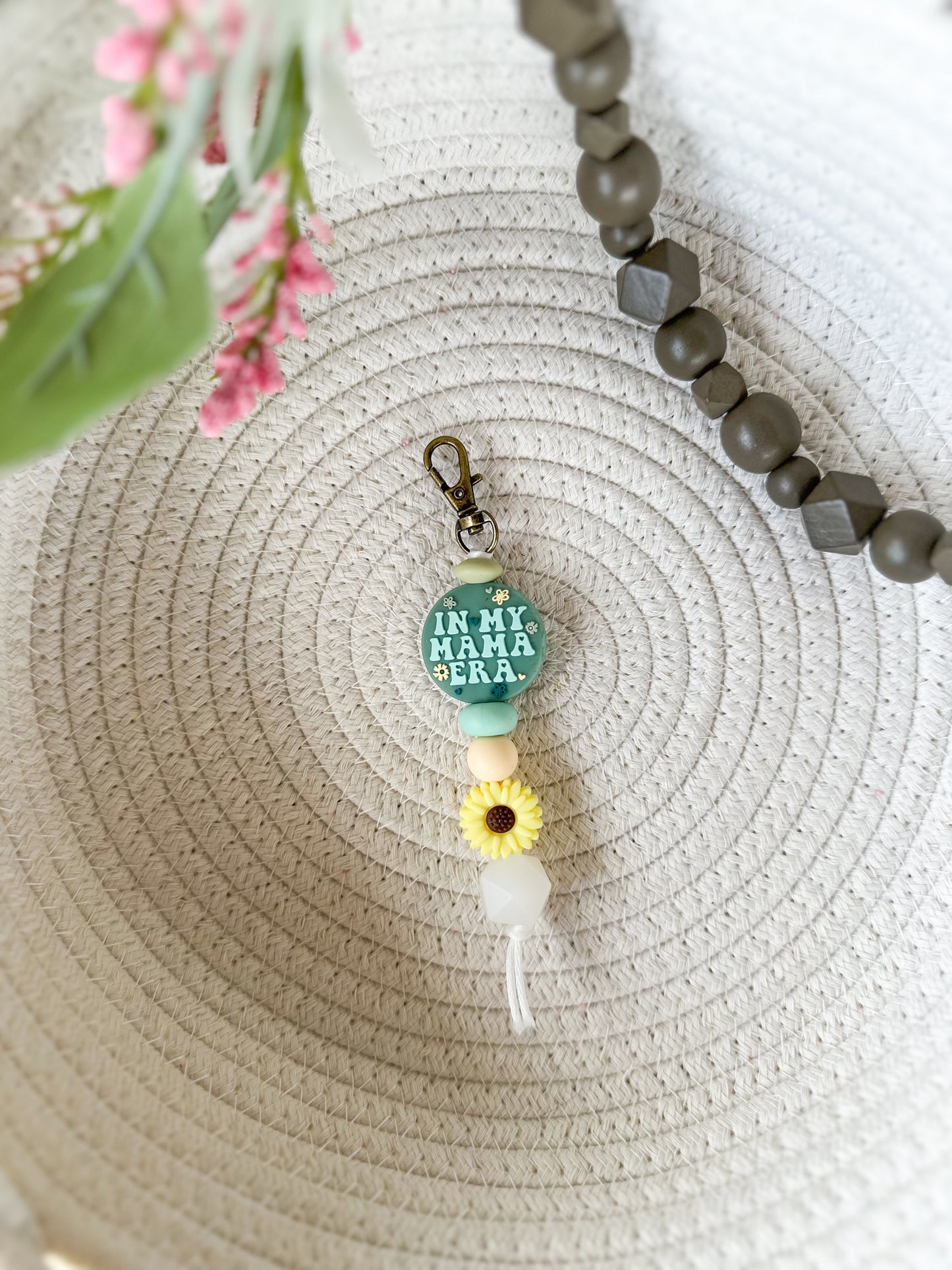 James and Jane Co In My Mama Era (Teal) Keychain Cute Hand Made Keychain