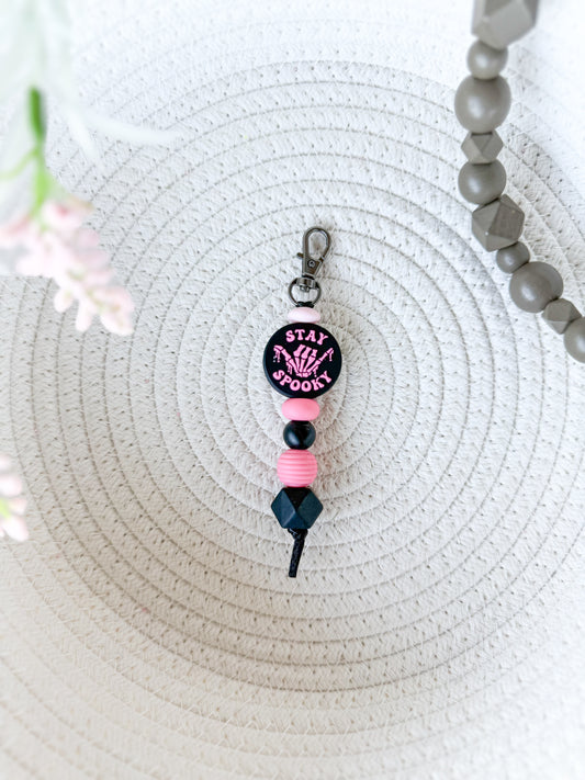Stay Spooky (Pink) Cute Hand Made Keychain James and Jane Co