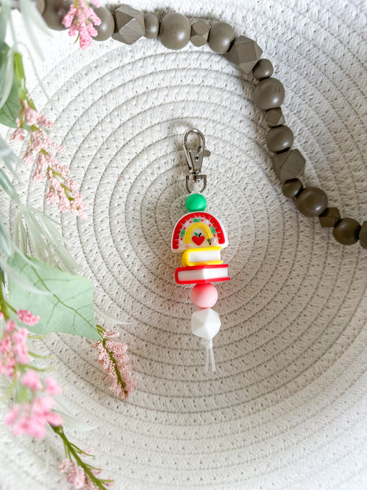 James and Jane Co Teaching is a Work of Heart Cute Hand Made Keychain